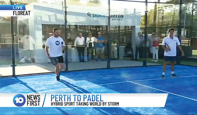 Padel Perth first TV appearance